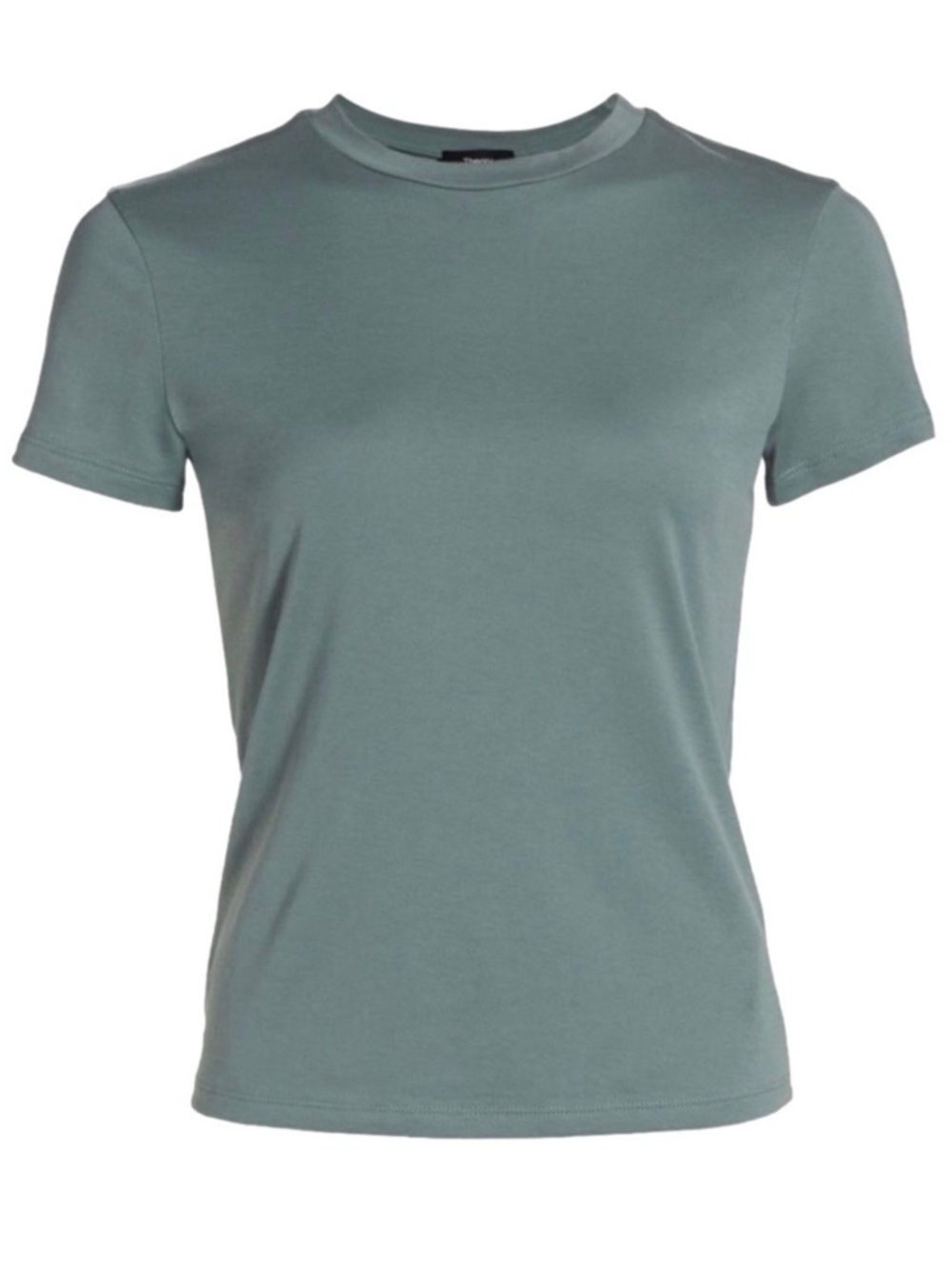 Theory Tiny Tee Apex 2 Green Pima Cotton Shirt